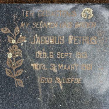 BRITZ Jacobus Petrus 1913-1961