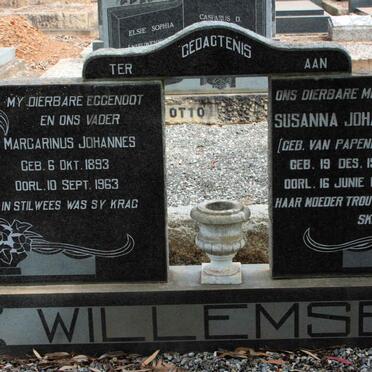 WILLEMSE Margarinus Johannes 1893-1963 &amp; Susanna Johanna PAPENDORP 1907-1970