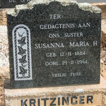 KRITZINGER Susanna Maria H. 1884-1961