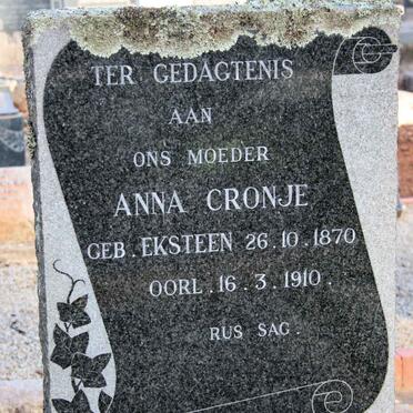 CRONJE Anna neé EKSTEEN 1870-1910