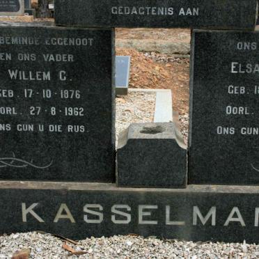 KASSELMAN Willem C. 1876-1962 &amp; Elsabe M.C.1893-1976