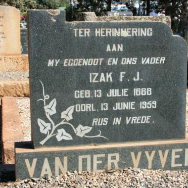 VYVER Izak F.J., van der 1888-1959