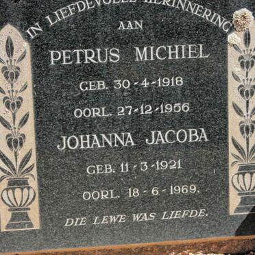 FOURIE Petrus Machiel 1918-1956 &amp; Johanna Jacoba 1921-1969