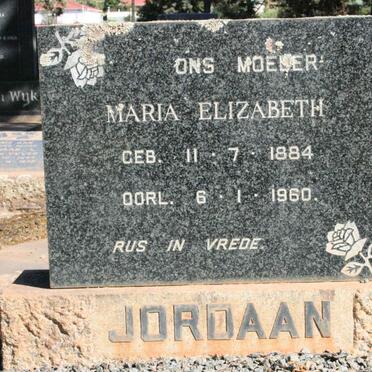 JORDAAN Maria Elizabeth 1884-1960