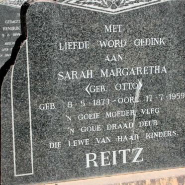 REITZ Sarah Margaretha neé OTTO 1873-1959