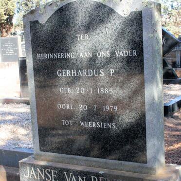 RENSBURG Gerhardus  P., Janse van 1885-1979