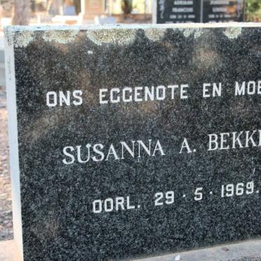BEKKER Susanna A. -1969
