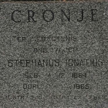 CRONJE Stephanus Ignatius 1884-1965