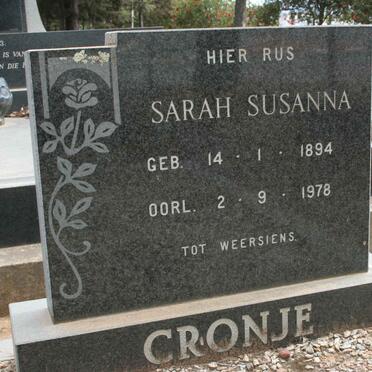 CRONJE Sarah Susanna 1894-1978