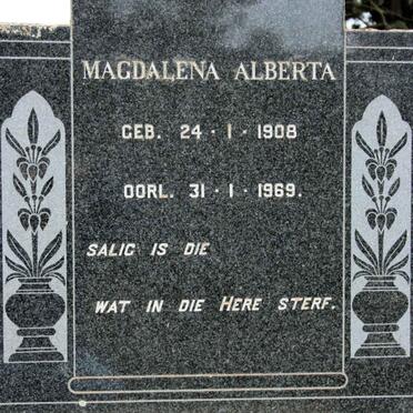 JAGER Magdalena Alberta, de 1908-1969