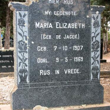 ALBERTS Maria Elizabeth neé DE JAGER 1907-1969