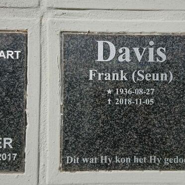 DAVIS Frank 1936-2018
