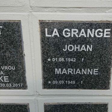 GRANGE Johan, le 1942- &amp; Marianne 1949-