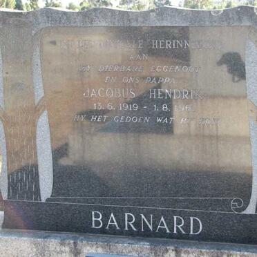 BARNARD Jacobus Hendrik 1919-1961