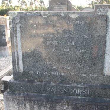 BADENHORST Hendrik Louis 1861-19?? &amp; Johanna Catharina HUMAN 1866-1946
