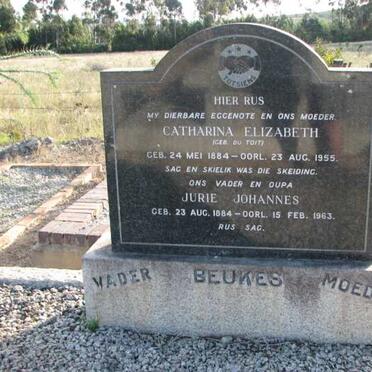 BEUKES Jurie Johannes 1884-1963 &amp; Catharina Elizabeth Du TOIT 1884-1955