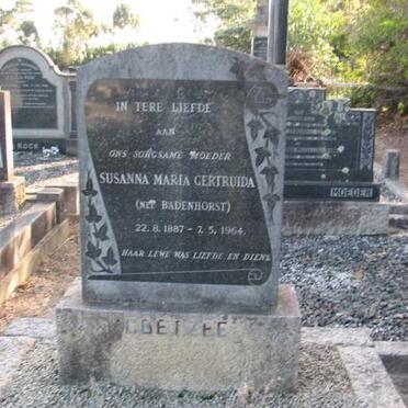 COETZEE Susanna Maria Gertruida BADENHORST 1887-1964