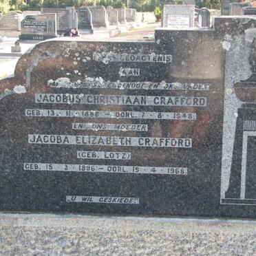 CRAFFORD Jacobus Christiaan 1888-1948 &amp; Jacoba Elizabeth LOTZ 1896-1968
