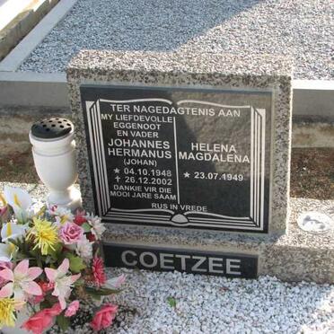 COETZEE Johannes Hermanus 1948-2002 &amp; Helena Magdalena 1949-