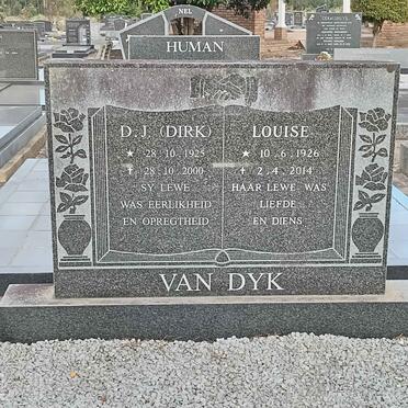 DYK D.J., van 1925-2000 & Louise 1926-2014