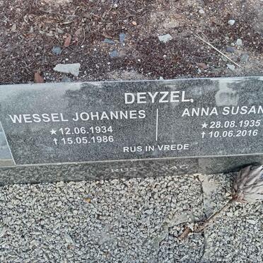 DEYZEL Wessel Johannes 1934-1986 &amp; Anna Susanna 1935-2016