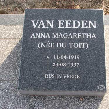 EEDEN Anna Magaretha, van nee DU TOIT 1919-1997