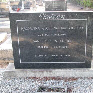 EKSTEEN Van Deurs Scrutton 1901-1980 &amp; Magdalena Gloudina VILJOEN 1901-1966