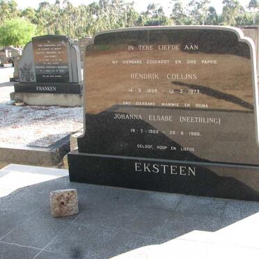 EKSTEEN Hendrik Collins 1899-1973 &amp; Johanna Elsabe NEETHLING 1900-1986