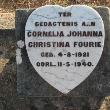 FOURIE Cornelia Johanna Christina 1921-1940