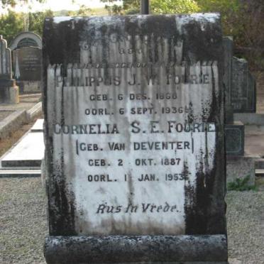 FOURIE Philippus J.W. 1868-1936 &amp; Cornelia S.E. VAN DEVENTER 1887-1953
