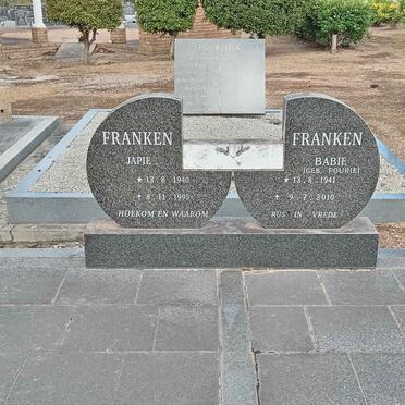 FRANKEN Japie 1940-1995 & Babie FOURIE 1941-2010