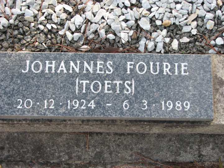 FOURIE Johannes 1924-1989