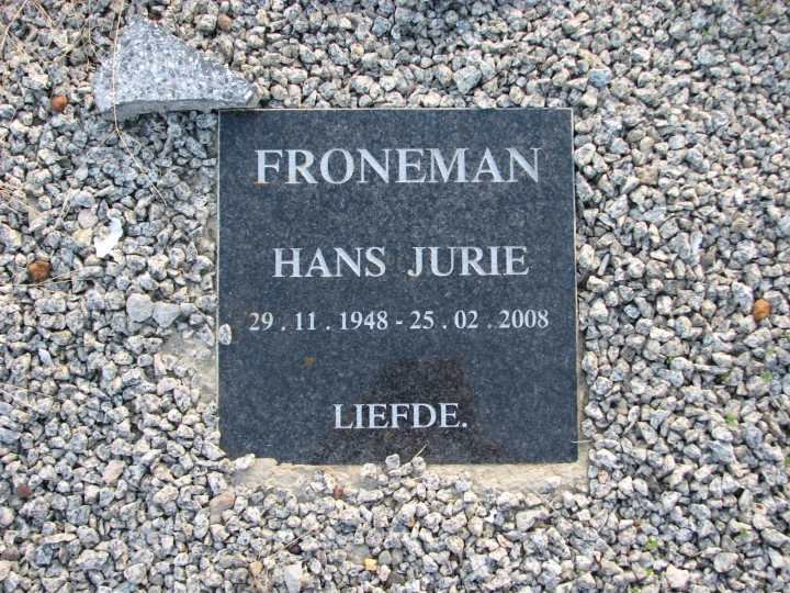 FRONEMAN Hans Jurie 1948-2008