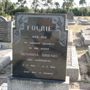FOURIE Hendrina nee GROENEWALD 1906-1969