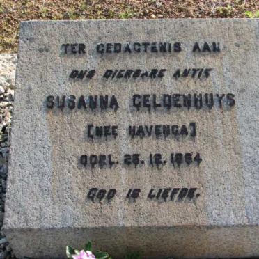 GELDENHUYS Susanna nee HAVENGA  -1964