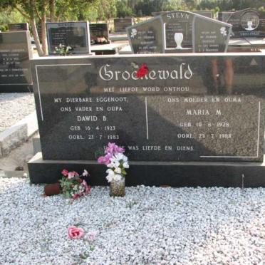 GROENEWALD Dawid B. 1923-1983 &amp; Maria M. 1928-1988