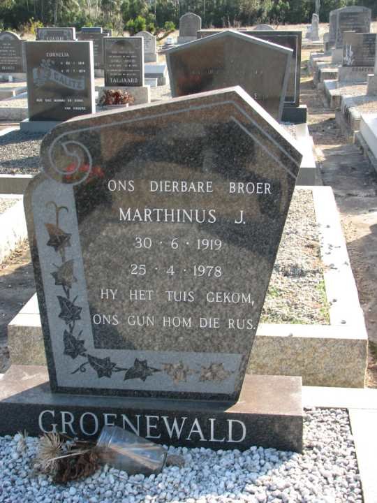 GROENEWALD Marthinus J. 1919-1978