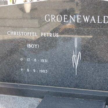 GROENEWALD Christoffel Petrus 1931-1985