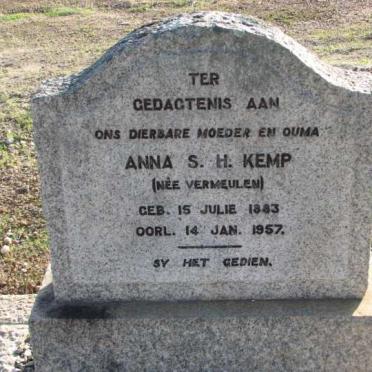 KEMP Anna S.H. nee VERMEULEN 1883-1957