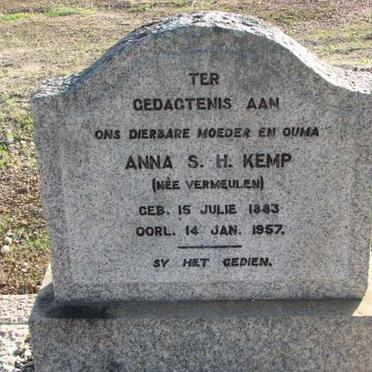 KEMP Anna S.H. nee VERMEULEN 1883-1957