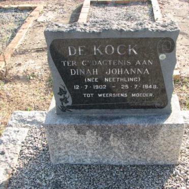 KOCK Dinah Johanna, de nee NEETHLING 1902-1948