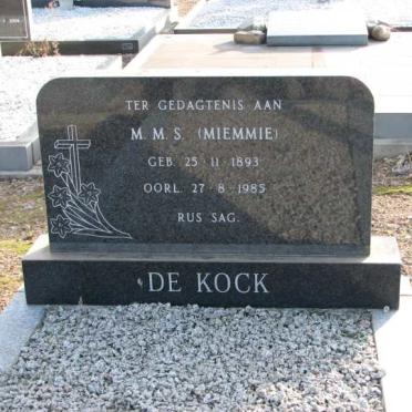 KOCK M.M.S., de 1893-1985