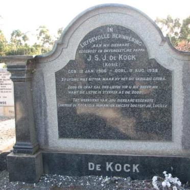 KOCK J.S.J., de 1906-1938
