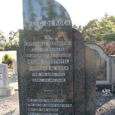 KOCK Wessel Christoffel Coenraad, de 1908-1940