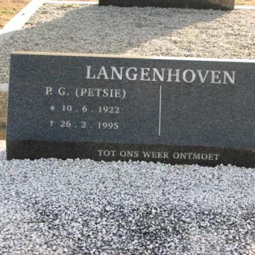 LANGENHOVEN P.G. 1922-1995