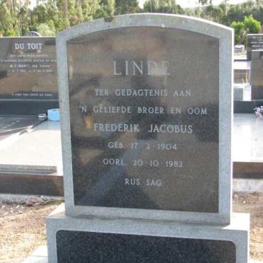 LINDE Frederik Jacobus 1904-1982