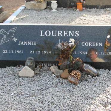 LOURENS Jannie 1961-1994 &amp; Coreen 1964-2001