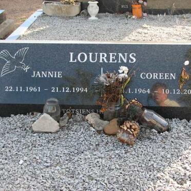 LOURENS Jannie 1961-1994 &amp; Coreen 1964-2001