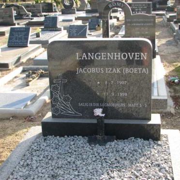 LANGENHOVEN Jacobus Izak 1907-1998