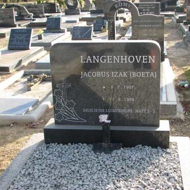 LANGENHOVEN Jacobus Izak 1907-1998